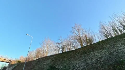 Ultra Wide Special View of British Urban City Streets During Car Drive Vídeo Stock 327083355