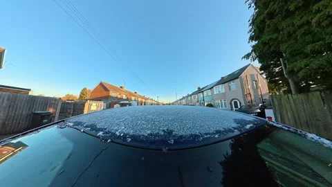 Ultra Wide Special View of British Urban City Streets During Car Drive Vídeo Stock 327089039