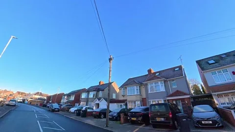 Ultra Wide Special View of British Urban City Streets During Car Drive Vídeo Stock 327091236