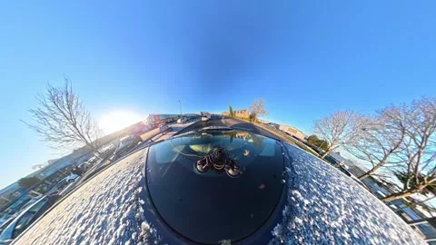 Ultra Wide Special View of British Urban City Streets During Car Drive Stock-Footage 327094977