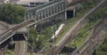 UltraHD 4K Aerial View Railway Train Approaching Regional Express Arriving Day 4k or 4k+ Resolution