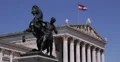 UltraHD 4K Austrian Flag Parliament Vienna Icon Architecture Landmark Sunny Day 4k or 4k+ Resolution