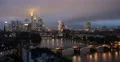 UltraHD 4K Busy Traffic Car Passing Commuter Frankfurt Skyline Illuminated Night 4k or 4k+ Resolution