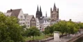 UltraHD 4K Cologne Skyline Cathedral Sidewalk People Walk Tourist Visit Old Town 4k or 4k+ Resolution