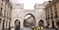 UltraHD 4K Crowded Shopping Street Crowd Shoppers Karlsplatz Karlstor Munich 4k or 4k+ Resolution