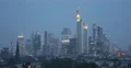 UltraHD 4K Dusk Night Light Aerial View Frankfurt Skyline Financial Center Tower 4k or 4k+ Resolution