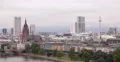 UltraHD 4K Europaturm Europe TV Tower Frankfurt Aerial View Skyline Busy City 4k or 4k+ Resolution
