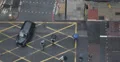 UltraHD 4K London Black Taxi Cab Passing People Crossing Crosswalk Rainy Day UK 4k or 4k+ Resolution