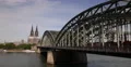 UltraHD 4K Train Passing Busy City Hohenzollern Bridge Cologne Cathedral Skyline 4k or 4k+ Resolution