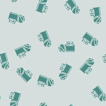 Ultralightweight sleeping bag glyph vector seamless pattern Stock Illustration
