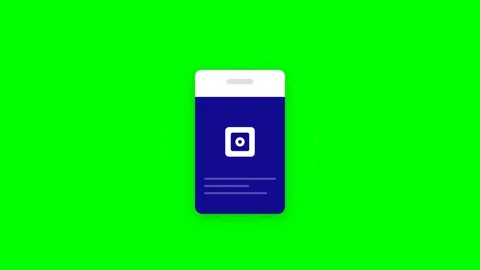 Ultramarine RFID Smart Tracking Tag Badge with Radiating White Signal Pulse.. Stock Footage 346611593
