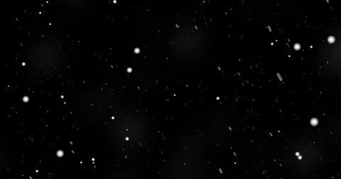 Ultrarealistic surreal snowfall seamless loop overlay effect. Snow falling .. Stock Illustration
