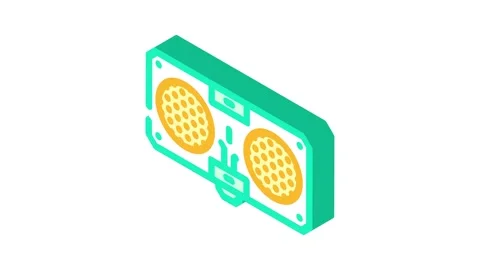 Ultrasonic distance sensor isometric icon animation Video stock 327274979
