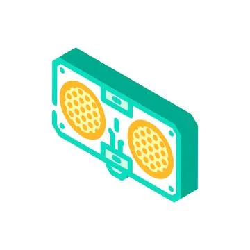 Ultrasonic distance sensor isometric icon vector illustration Stock Illustration