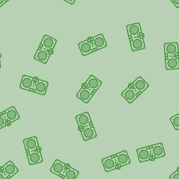 Ultrasonic distance sensor line vector seamless pattern Illustrazione stock