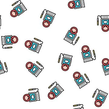 Ultrasound of bladder vector seamless pattern イラスト素材