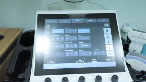Ultrasound control panel, close Stock Footage 248904915