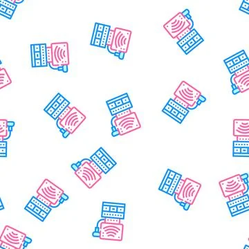 Ultrasound equipment vector seamless pattern sign Stockillustratie