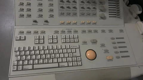 Ultrasound Machine Keyboard closeup Stock Footage 329079232