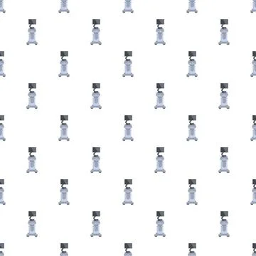 Ultrasound machine pattern creating seamless medical background Stock Illustration