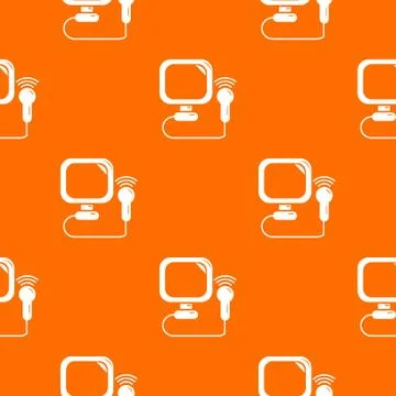 Ultrasound pattern orange Illustrazione stock