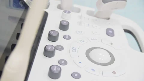 Ultrasound scanner machine control panel... | Stock Video | Pond5