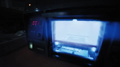 Ultraviolet curing oven polymerizing dental restorations Stock Footage 336628285