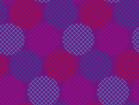 Ultraviolet geometry round seamless pattern Vector illustration for backgroun イラスト素材