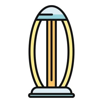 Ultraviolet lamp sanitizing device clean hygiene icon Ilustração Stock