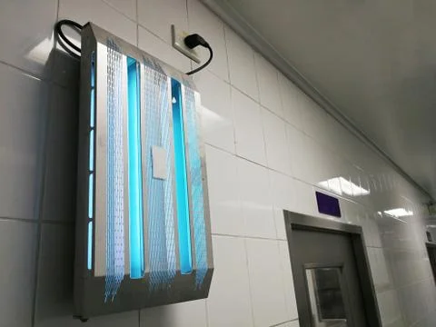 Ultraviolet Light Insect trap in Kitchen Stock Photos