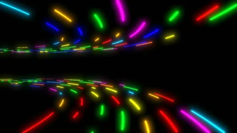 Ultraviolet neon tunnel loop Vortex hyperspace Science fiction Wormhole through Stock Footage 138999099