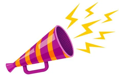 Ultraviolet retro megaphone. Иллюстрация