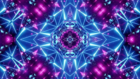 Ultraviolet Sci-Fi Kaleidoscope VJ Loop Stock Footage 263292759