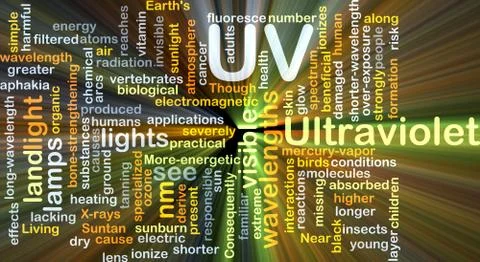 Ultraviolet UV background concept glowing Illustrazione stock