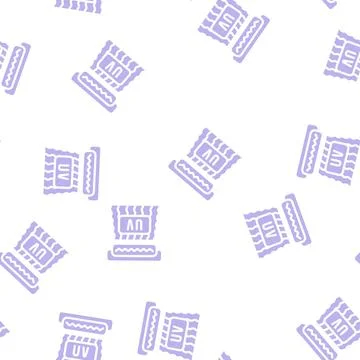 Ultraviolet waves glyph vector seamless pattern Stock Illustration