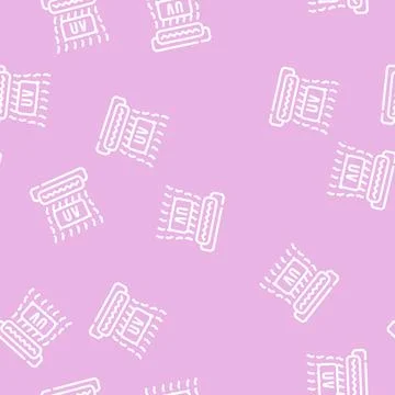 Ultraviolet waves line vector seamless pattern Illustrazione stock