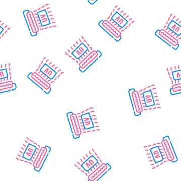 Ultraviolet waves vector seamless pattern Illustrazione stock