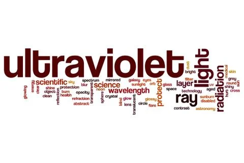Ultraviolet word cloud concept Illustrazione stock