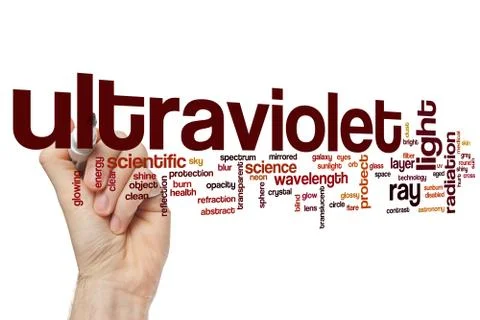 Ultraviolet word cloud concept Illustrazione stock