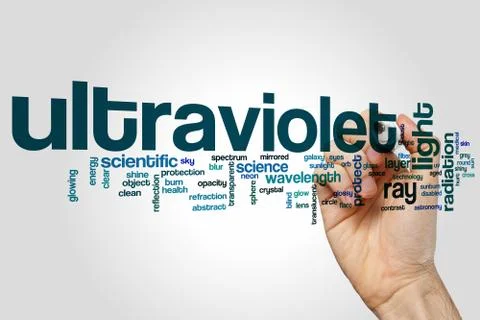 Ultraviolet word cloud concept Illustrazione stock