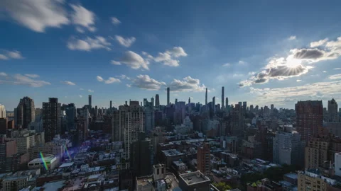 Ultrawide Cityscape Timelapse Crop (First of Two) Stock Footage 205429933