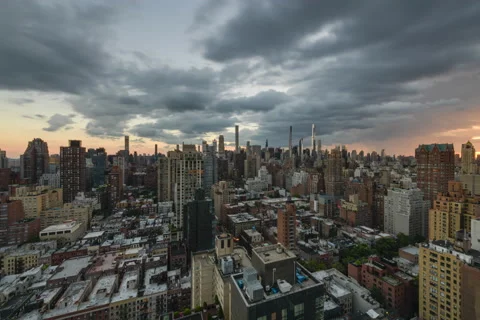 Ultrawide Cityscape Timelapse (Second of Two) Stock Footage 205430024