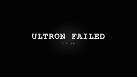 Ultron Failed Text Overlay - Sci-Fi Robot AI Failure Concept Stock Footage 331568529