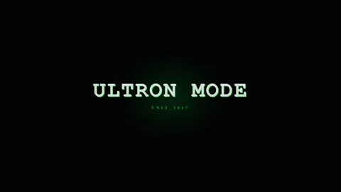 Ultron Mode Activated Digital Screen Text Animation - Futuristic Technology.. Stock Footage 331568438