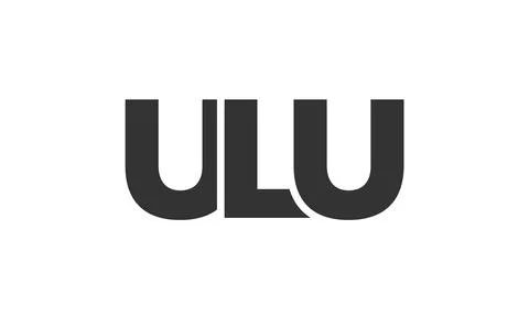 ULU logo design template with strong and modern bold text. Initial based ve.. Stock Illustration