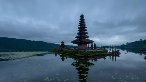 Ulun Danu Beratan Temple Stock Footage 247307748