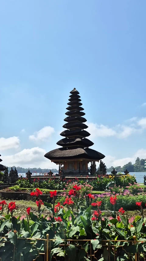 Ulun Danu Beratan Temple Stock Footage 296261781