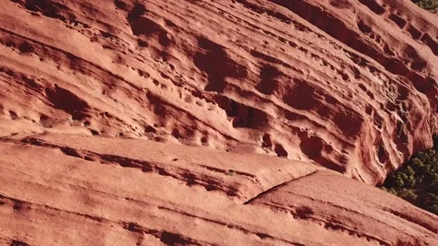 Uluru / Ayers Rock in Central Australia - Aerial Panoramic Drone Shot at sun set Video stock 138330833