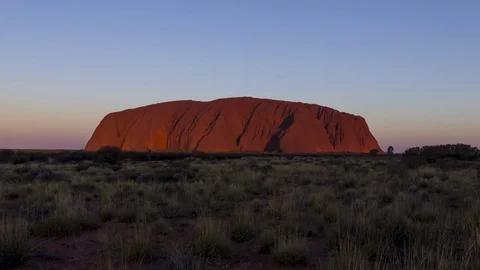Uluru / Ayers Rock at sunset, Australia Stock Footage 78705003