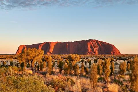 Uluru at sunset, Australia Stock Photos